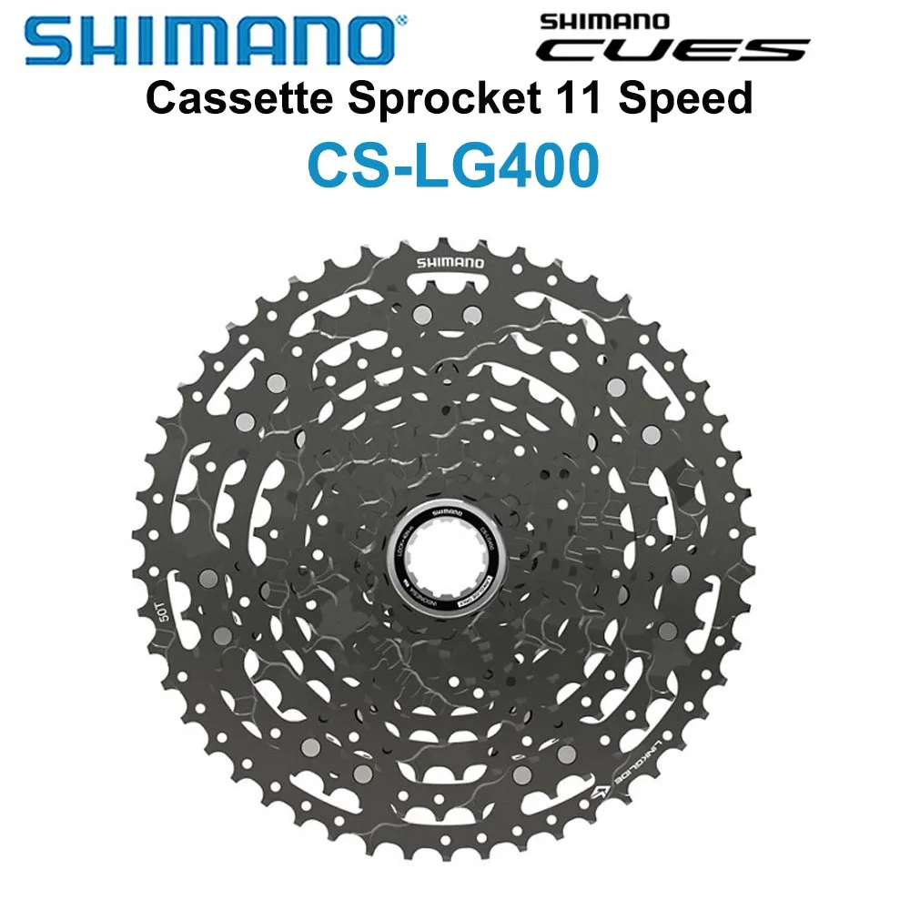 

SHIMANO CUES U6000 CS-LG400 11 Speed Cassette Sprocket for MTB Bike 11-45T 11-50T Freewheel Black Flywheel Bicycle Parts