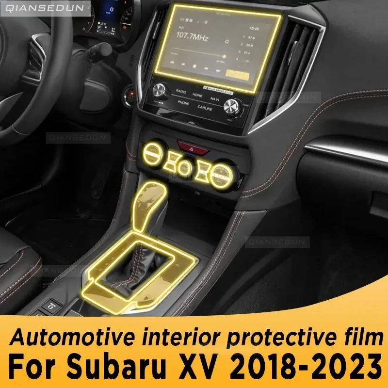 

For Subaru XV 2018-2023 2022 Gearbox Panel Navigation Screen Automotive Interior TPU Protective Film Cover Anti-Scratch Sticker