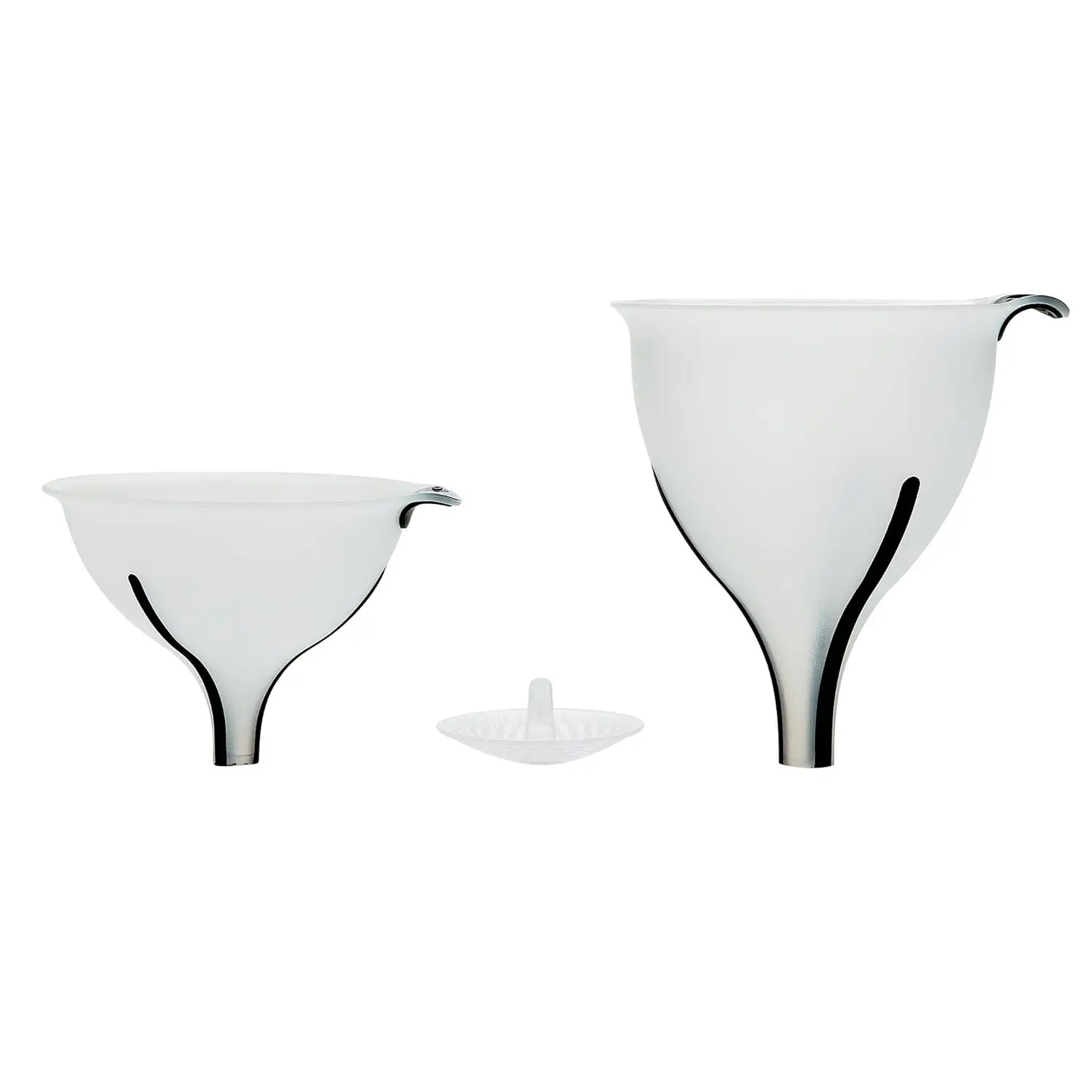 

3-Piece Multi-Purpose Funnel Set with Non-Slip Ridges for Splash-Free Pouring and Compact Storage