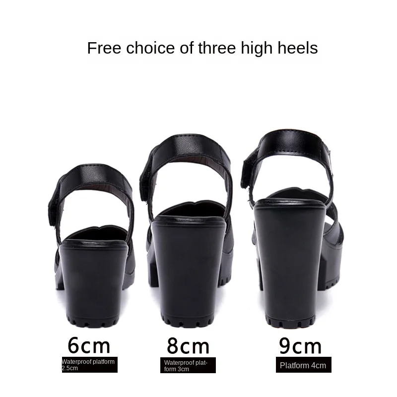 Fashion Sandals Women 2022 Summer Heels Shoes Woman Wedge Sandal Female Peep Toe High Heels Platform Black Sandals Women 32-43