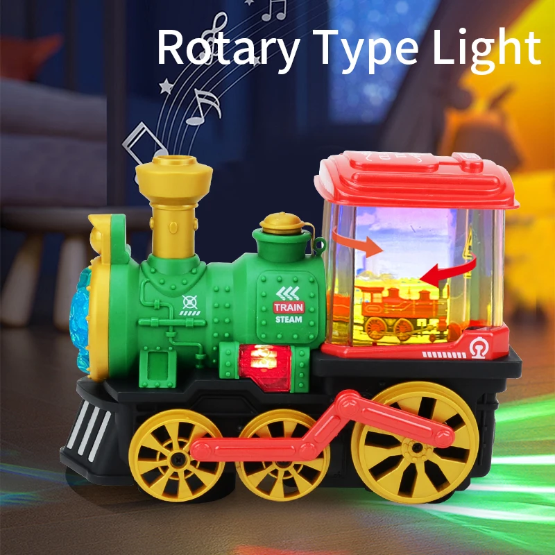 Train Toy for Toddlers 3-5, Trucks Locomotive Electric Steam Engine with Smoke, Light & Sound, Toddler Toy Trucks for Boys Gift