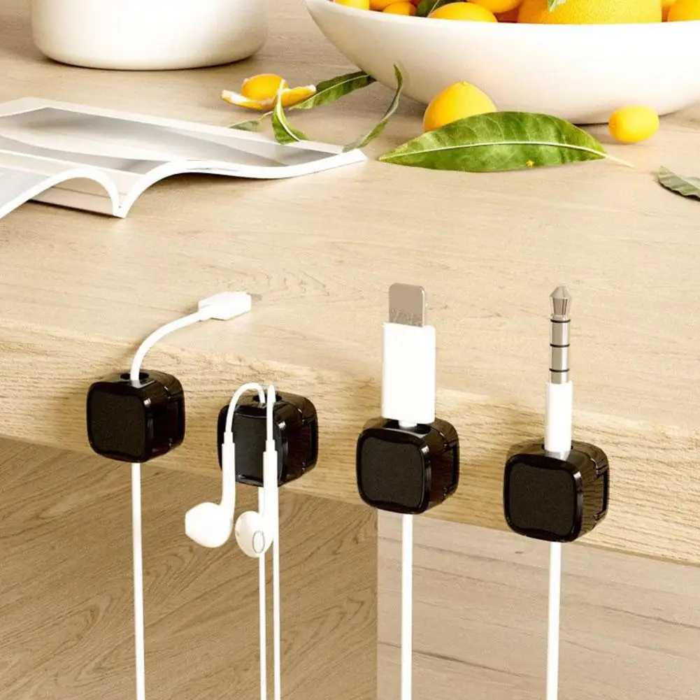 Magnetic Cable Clips Cable Phone Electric Charging Cord Holder Adjustable Cord Holder Under Desk Cable Management