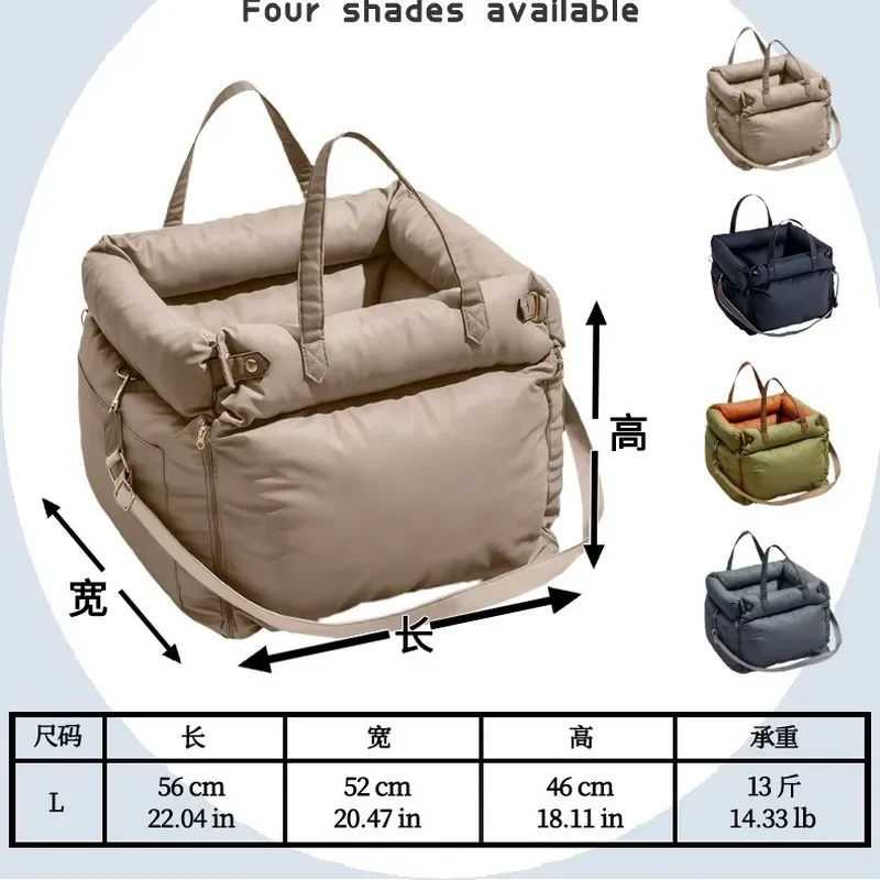 Portable Waterproof Dog Car Seat Cover Pet Travel Bed Anti Slip Washable Puppy Nest For Auto Backseat Outdoor Camping