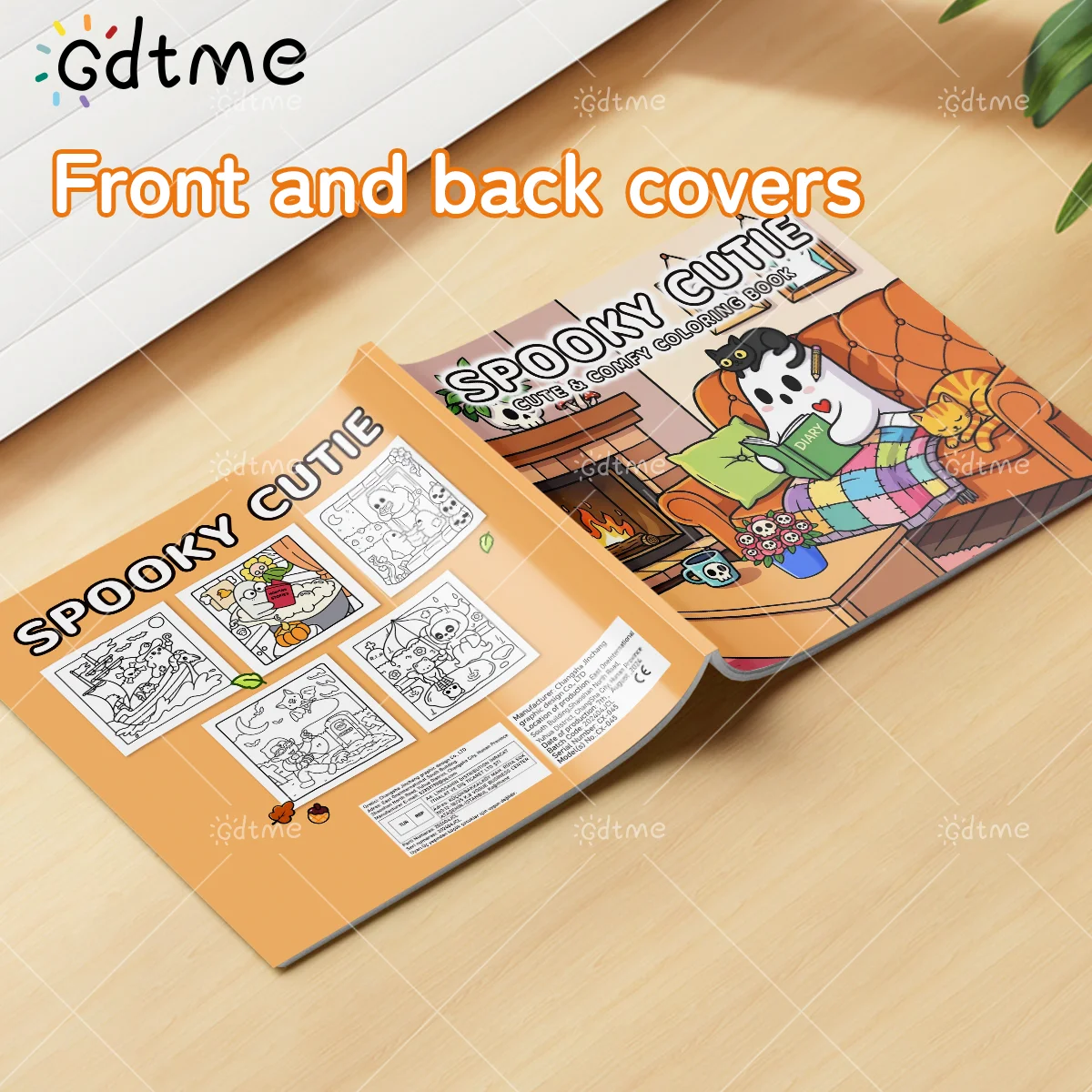 SPOOKY CUTIE كتاب تلوين لطيف ومريح للكبار 24 صفحة تخفيف التوتر قتل الوقت دهان داي رسم كتاب لعبة تعليمية للأطفال