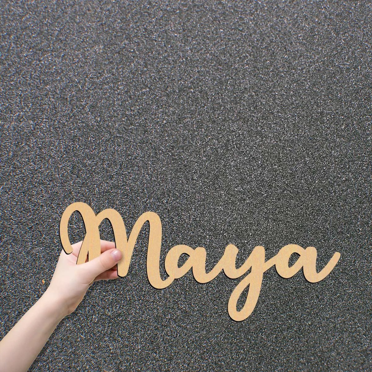 1pc Cartoon Maya example Custom Letter Laser-Cut Sign Wood Material Wooden Sign Vertical Orientation Door Hanging Decor