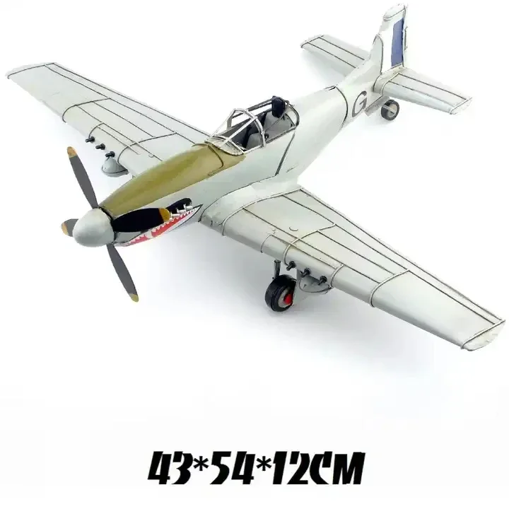 2023 High Sale World War II Legendary Fighter Mustang P51 - Fine Collection Version Pure Manual Antique Aircraft Decoration Gift