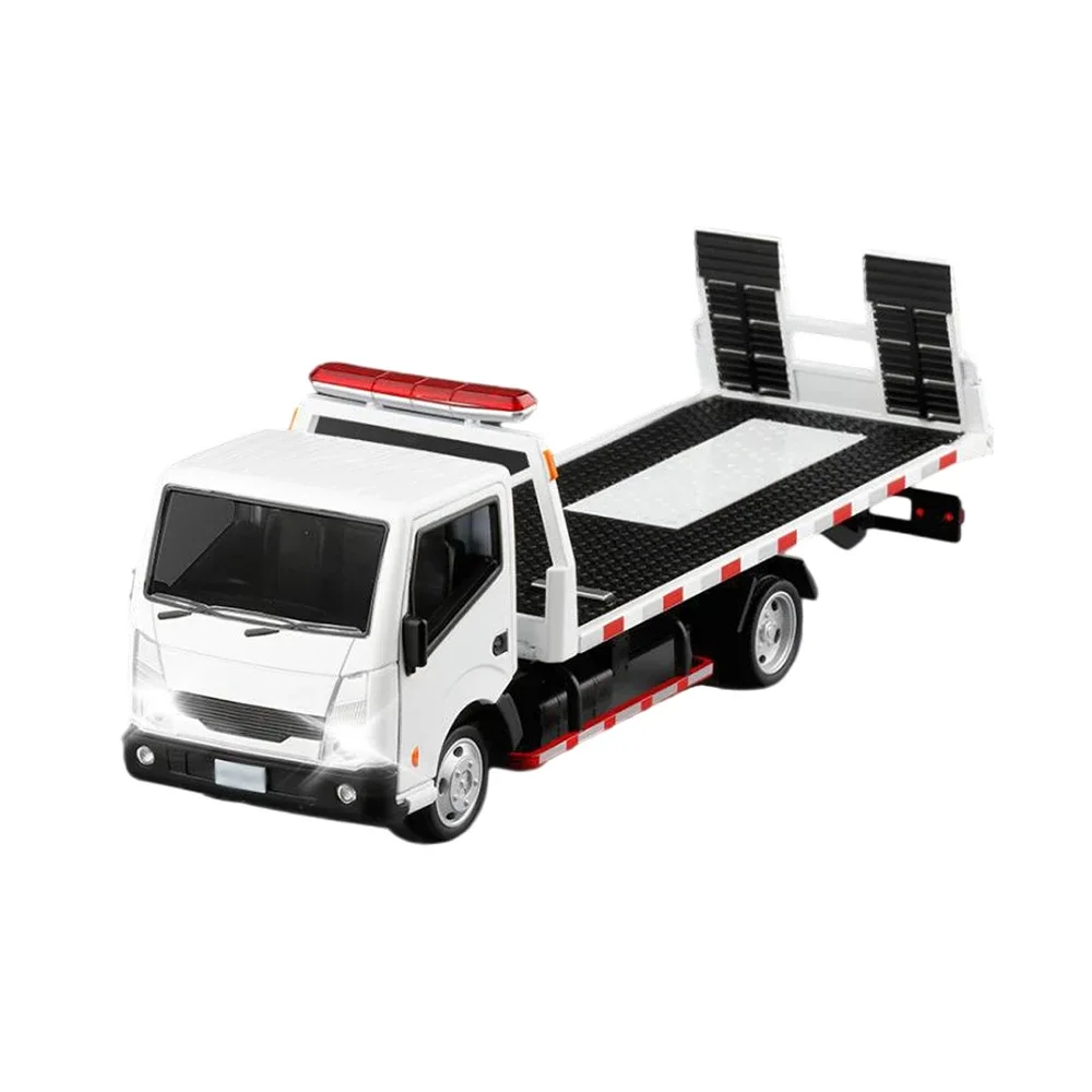 New 1/23 Alloy road transport trailer model sound and light Pull Back truck children's toys model for Nissan series