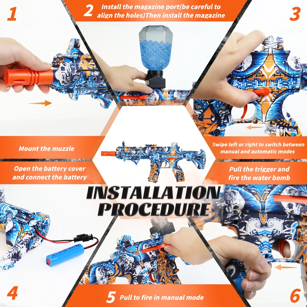 Wiederauf ladbarer elektrischer Blaster m416-automatische Outdoor-Spielzeug pistole für Team kämpfe-ideales Geschenk (keine Kugeln enthalten)