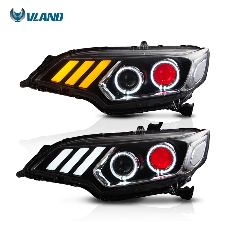 

Full LED Car Headlights Front Lamp Assembly 2014 2015-up Sequential Head Light for Honda Jazz Fit