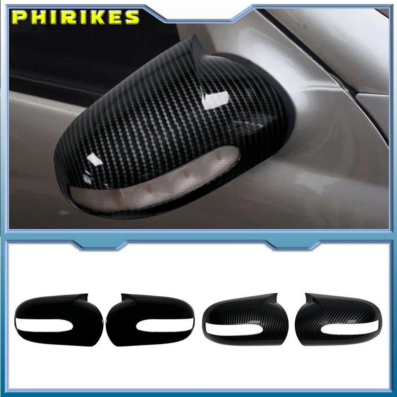 Spiegelabdeckungsaufkleber, einfache Installation, schwarz, für Mercedes-Benz E, C-Klasse W211 W203 2001–2007, Kfz-Zubehör