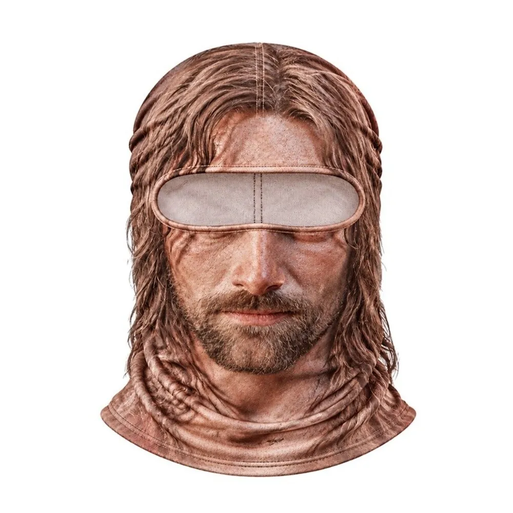 Prank 3D Printed Balaclava Ski Mask Warm Windproof Full Face Cover Old Man Pattern Novelty Design Face Cover Skiing