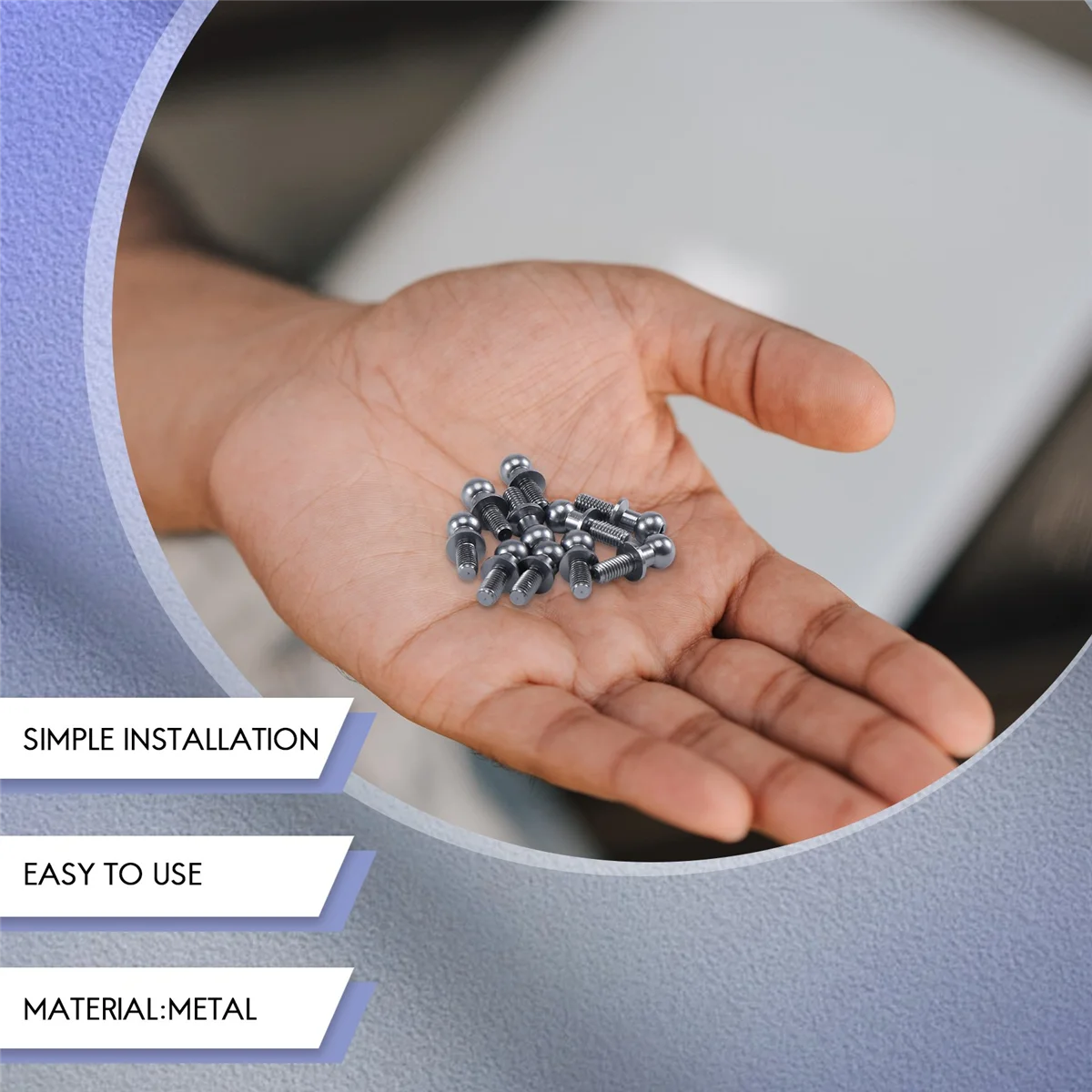 New 10Pcs M3 Metal Hex Ball Head Screws for Tamiya TT01 TT02 Sakura D5 1/10 RC Drift Car Spare Parts Universal,Silver