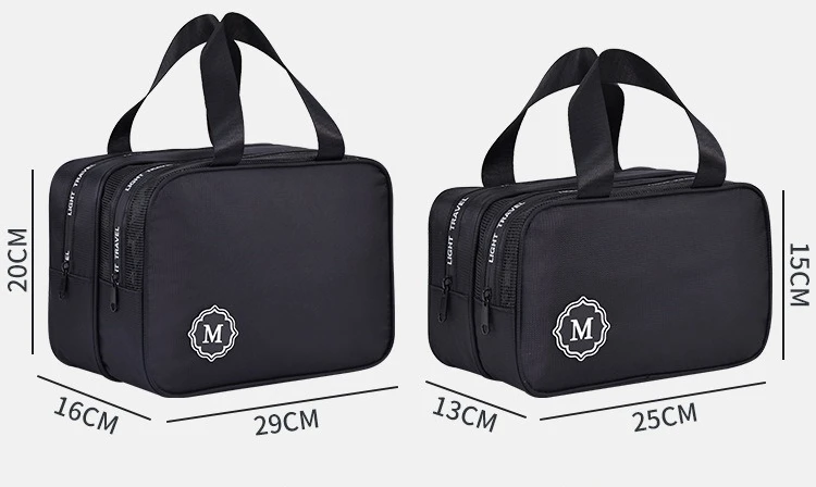 1pcs Dry Wet Separation Double Layer Men's Wash Bag Large Capacity Waterproof Portable Travel Cosmetic Organizer
