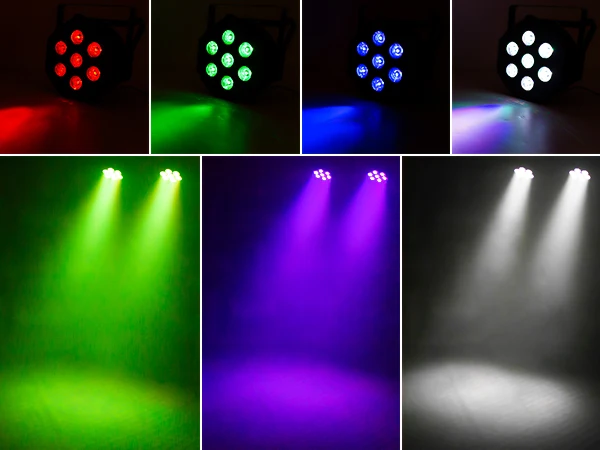 U'King 4PCS Stage Light 7x3W RGBW LED Par Light DMX 7 Channel Light Sound Activated Party Light For Nightclub Party Disco DJ KTV