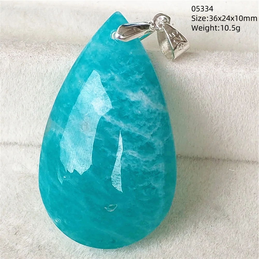 Genuine Natural Green Amazonite Water Drop Pendant Rare Stone Jewelry Women Men Blue Amazonite Necklace Oval Jewelry AAAAAA