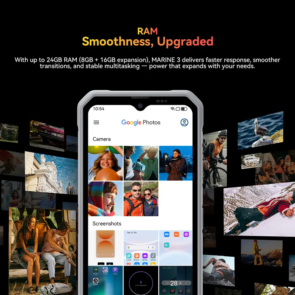 هاتف Blackview OSCAL MARINE 3 الذكي، شاشة 6.56 بوصة HD بمعدل تحديث 90 هرتز، معالج Helio G81، كاميرا 13 ميجابكسل + 16 ميجابكسل، بطارية 5000 مللي أمبير، نظام أندرويد 16 - 4