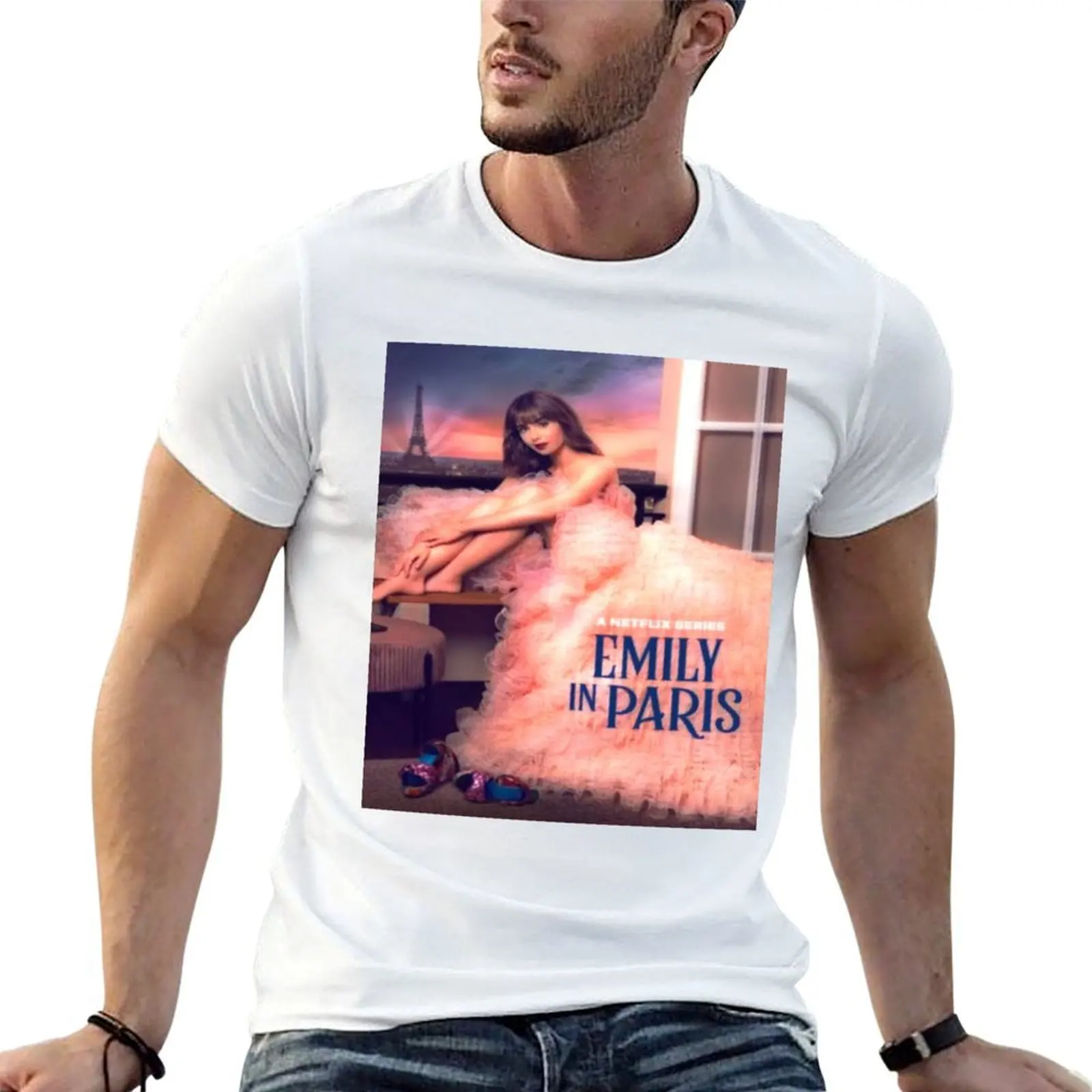 

Emily in paris T-Shirt cotton t shirts man 100% t shirt custom print man t shirt cotton T-shirt
