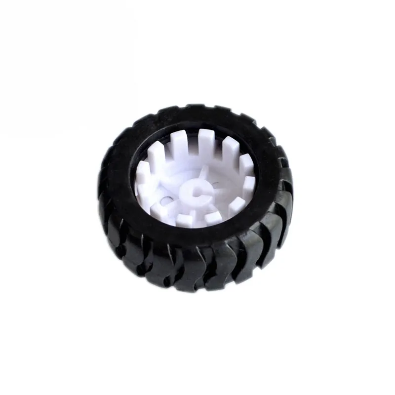 2-200Pcs D-axis Rubber Tire Robot Accessories 43MM Tracking Car Model Wheels with N20 Deceleration Motor