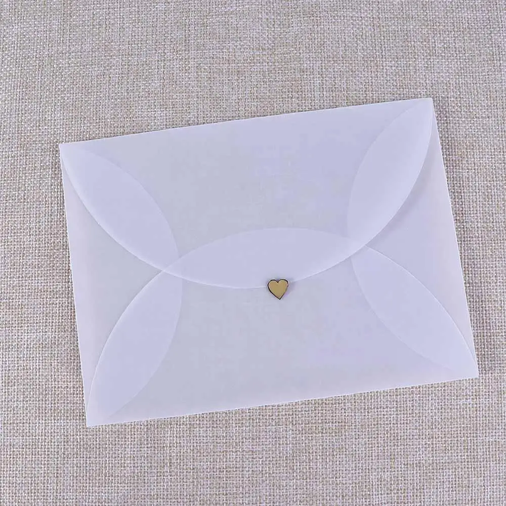 Stationary Invitation For Card For Letter White Vintage Paper Envelopes For DIY Sulfuric Acid Paper Envelopes Semi-transparent