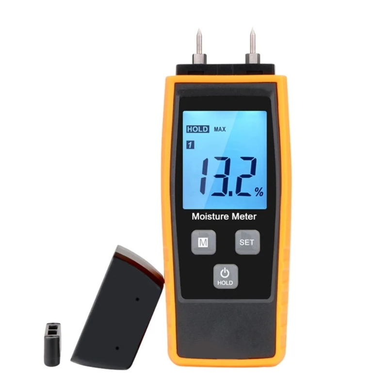 

Moisture Meter Pin-Type Humidity Detector Digital Water Leak Tester with Backlit LCD Display