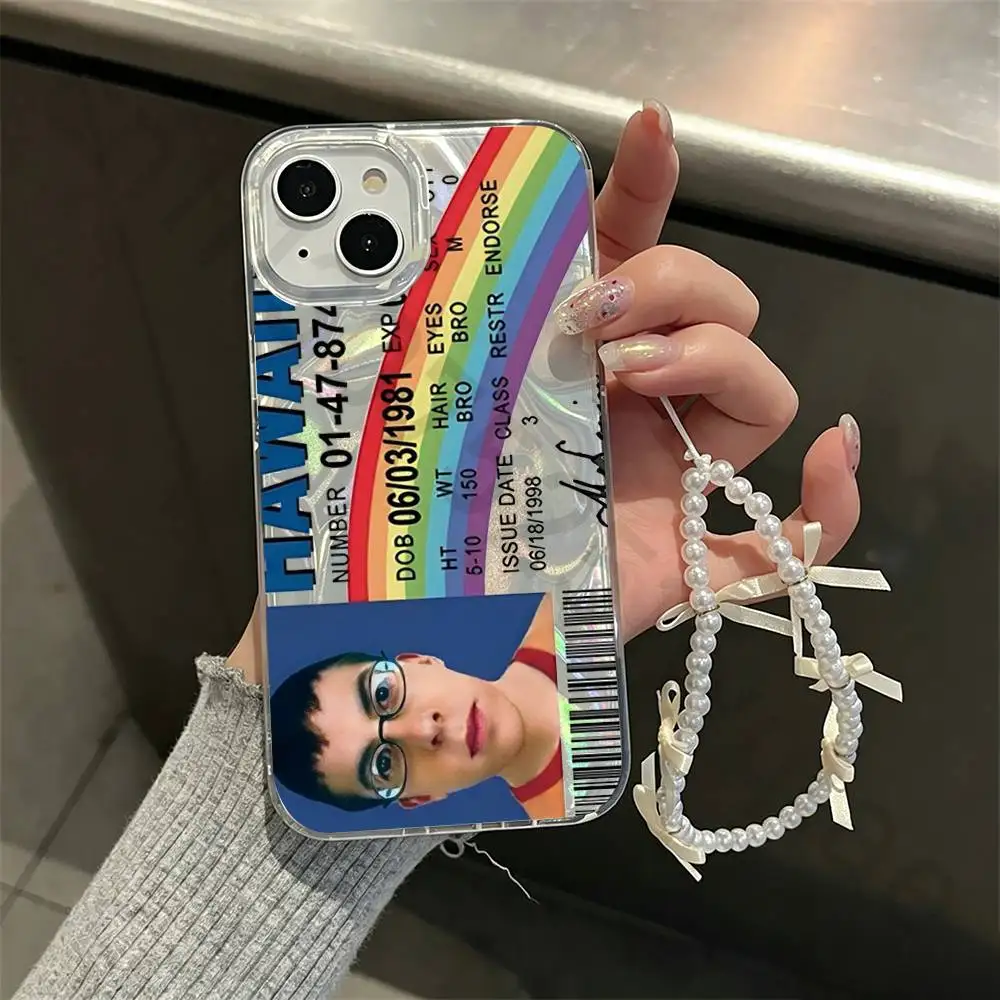 

Mclovin Movie Superbad Phone Case For iPhone 17 16 15 13 14 Pro Max 11 12 Plus Luxury Laser Silver Gradient Silicone Cover