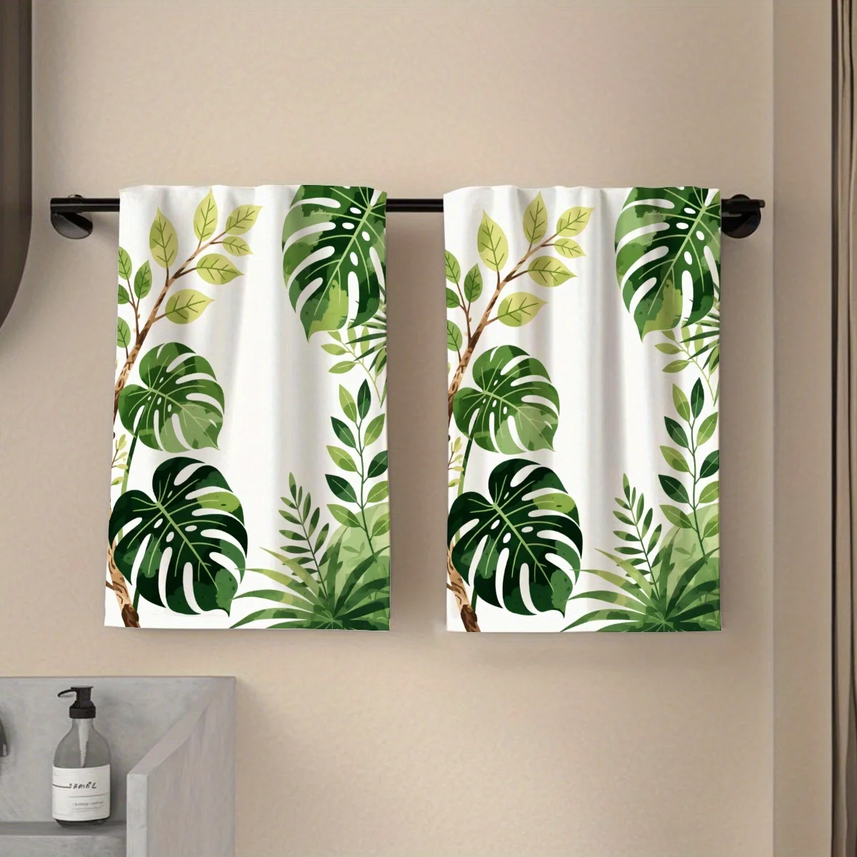 2Pcs, Coconut Leaf Shadow Kitchen Towels, 40Cm*60Cm Towel Set, Best Kitchen Towels, Super Absorbent Soft Cleaning Cloth, Cooking and Baking Tea Towels, Hand Towels, Cleaning Cloths, Dishcloths, Kitchen Decor, Living Room Decorations, Kitchen Essentials, Home Essentials