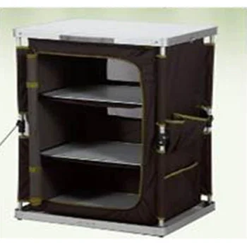 

Caravan Motorhome RV accessories camper trailer accessories Portable Outdoor 3 shelf Camping Cupboard with Carry Bag