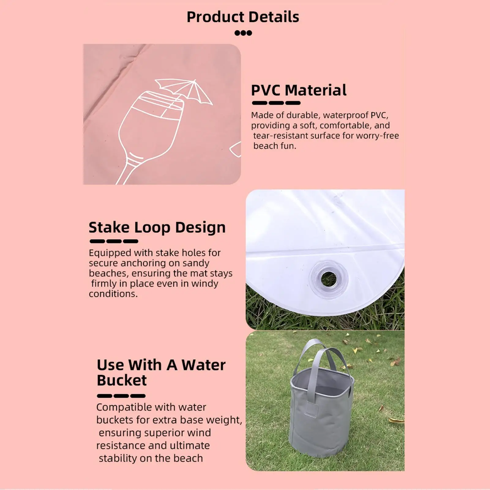 

Beach Puddle Pool 6.56 X 6.07 Ft Waterproof Foldable With Portable Water Bag 2 In 1 Small Pool Beach Blanket For Boys Girls