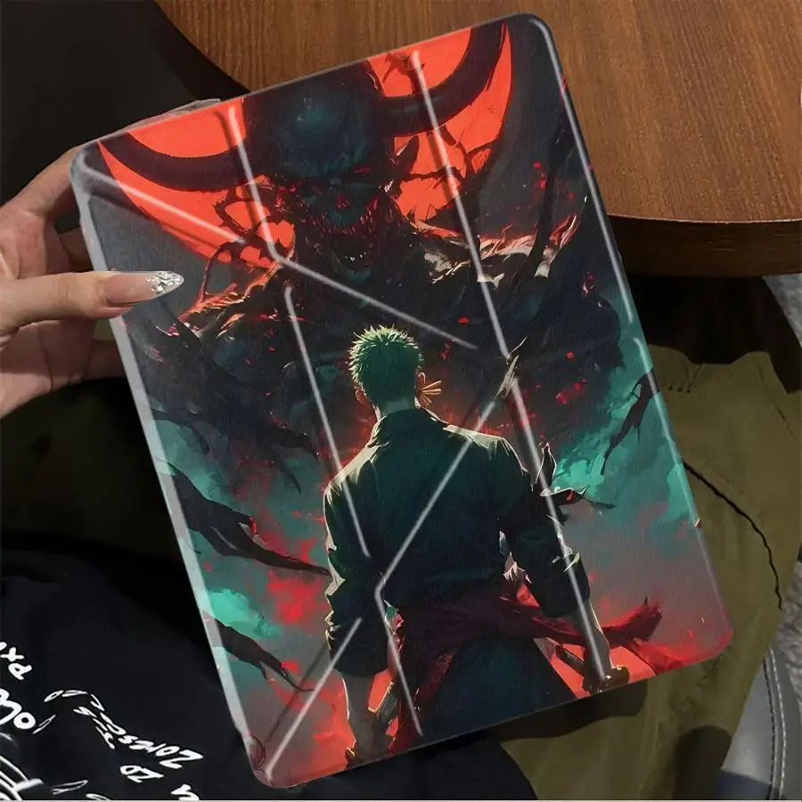 

Чехол-подставка для планшетов с аниме-дизайном One Piece для iPad Air 2025, 4, 5, M3, Air M2, 1, 2, M4, Mini 7, 6, Pro 10-го, 7-го, 11-го, 9-го, 8-го поколений