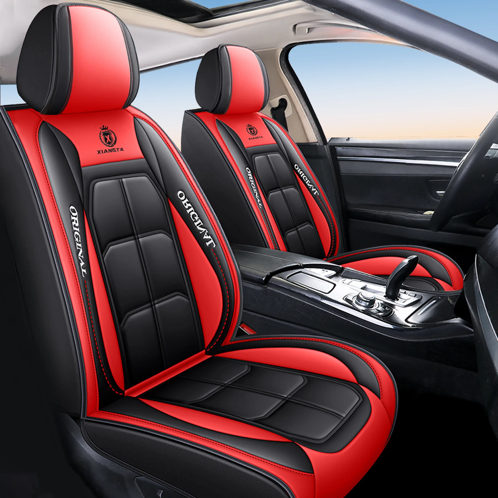 

Leather 5-Seater Car Covers for SUVs Sedans Trucks Breathable Elegant Easy-Clean Comfortable Fit Airbag Port Waterproof Gifts