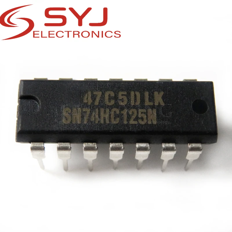 10pcs/lot New original SN74HC125N 74HC125 Quad buffer line driver IC DIP-14 In Stock