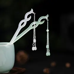 Traditional Hair Stick Chopstick Chinese Hanfu Hair Accessories For Women Tassel Pearl Hair Forks Headdress Vintage Headpiece
