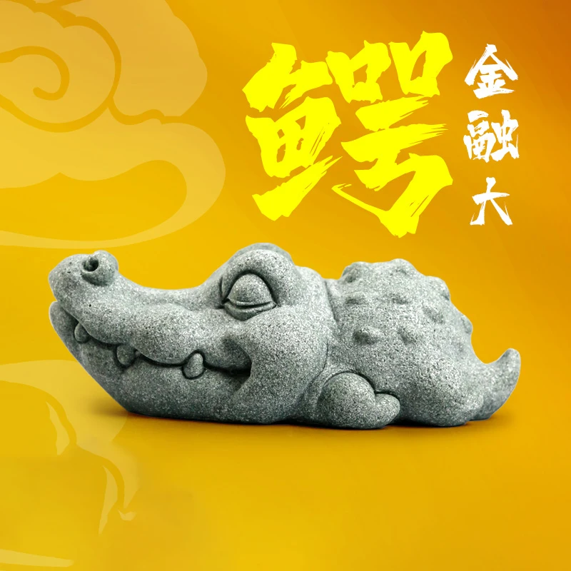 

Mixed Stone Grassland WUBA Animal Tea Ornaments Decoration Tank Landscape Creative Buffalo Crocodile Elephant Hippo