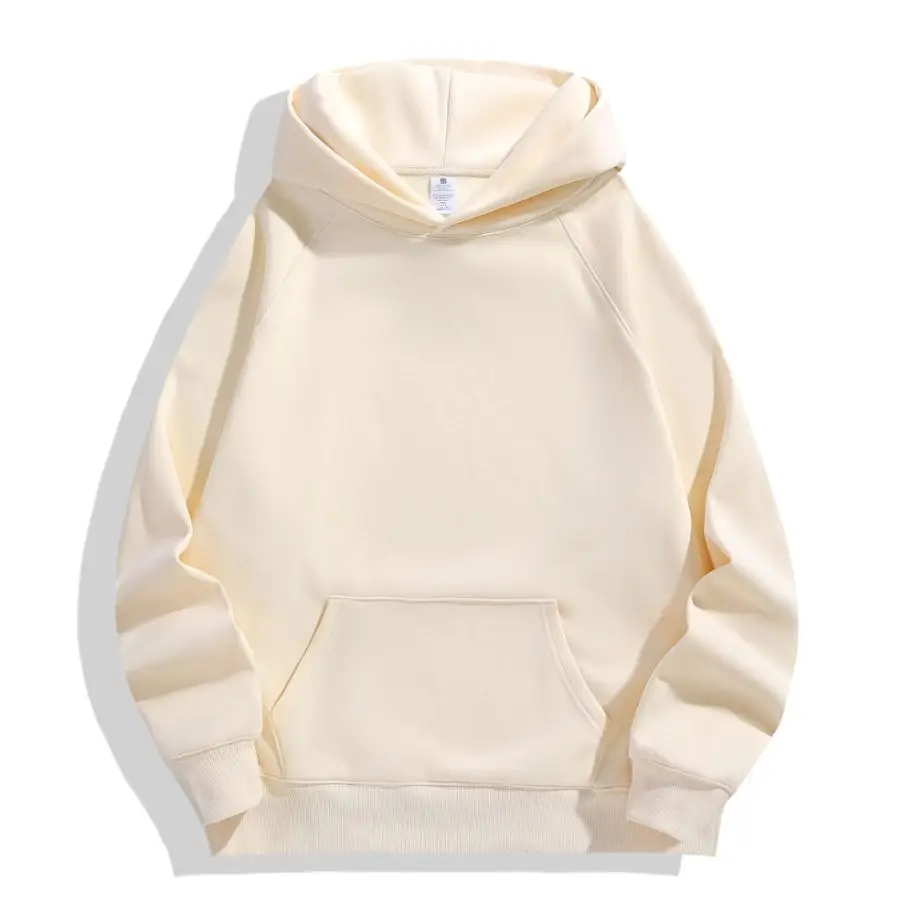 

600GSM Mens 100% Cotton Hoodies Loose Fit Hooded Sweater American Man Oversized Hooded Pullover Unisex Winter Casual Fleece Coat