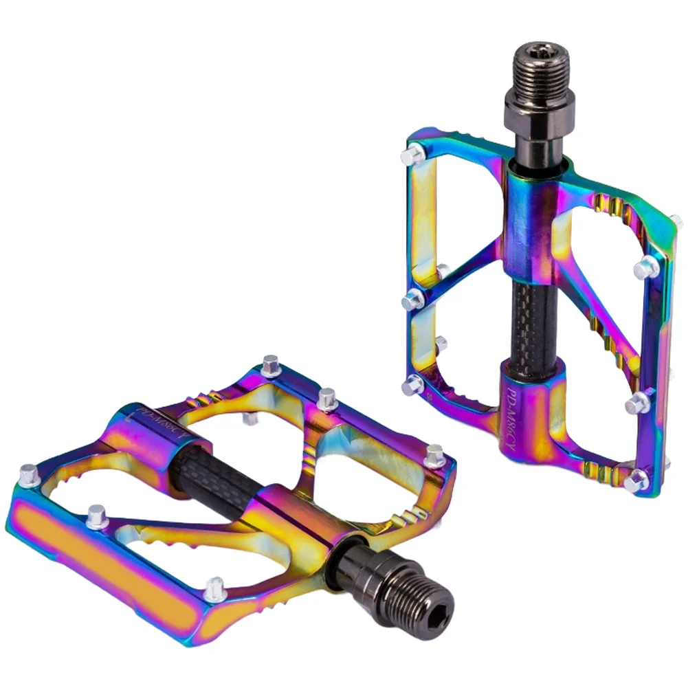 Colorful CNC Aluminum Bike Pedals 3 Bearing Cycling Footboard Bicycle Pedal Replacement Cycling Accessories
