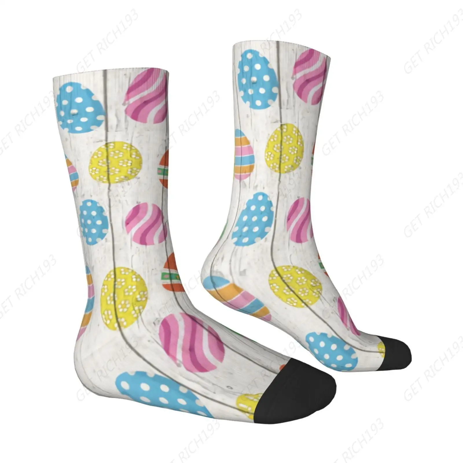 Easter Bunny And Eggs Pattern Dress Socks Easter Socks Funny Novelty Socks For Men Women