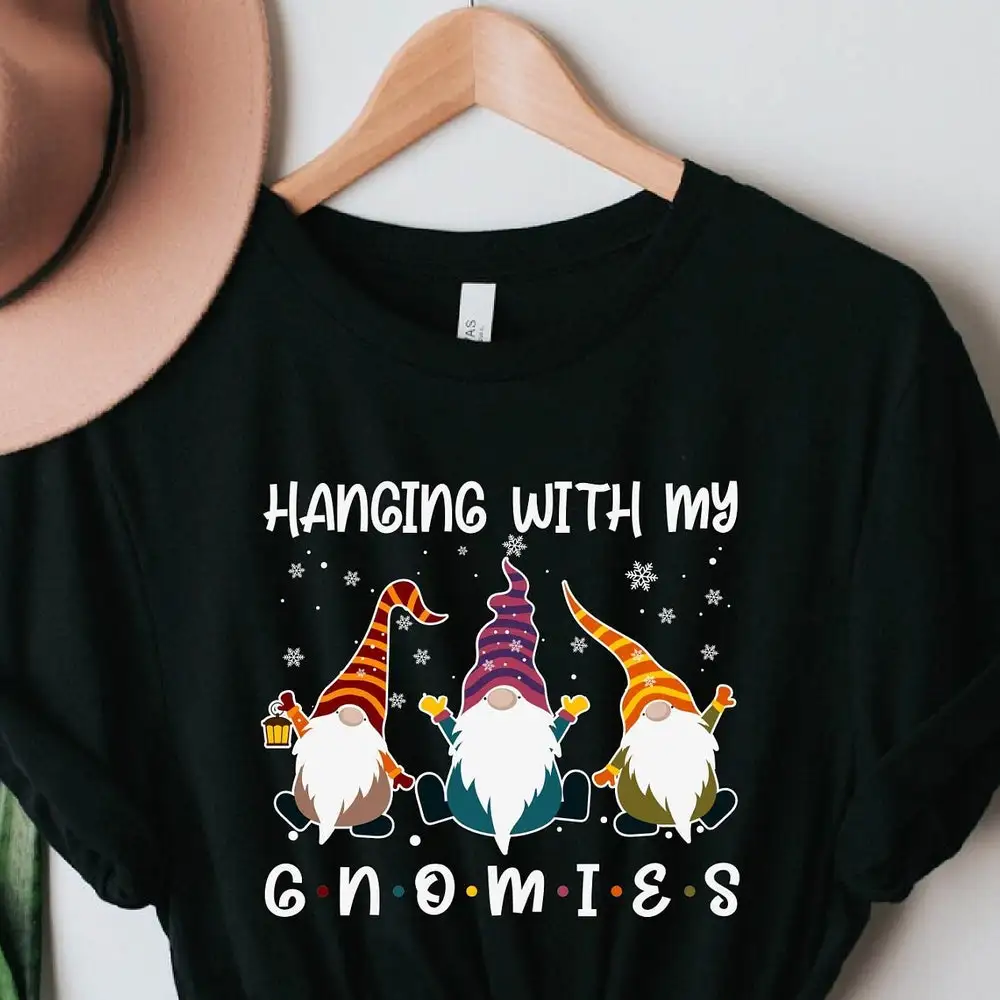 Hanging With My Gnomies T Shirt Christmas Cute Gnomes