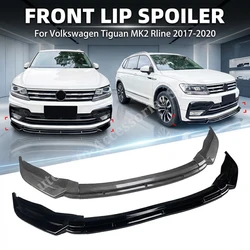 For Volkswagen Tiguan MK2 Rline 2017-2020 Front Lip Spoiler Bumper Shovel Modification Exterior Diffuser Chin Car Body Kit