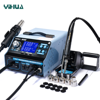 Hot3in1 Function YIHUA 992DA + Soldering Iron Smoke Absorb Function Hot air Gun SMD Soldering Rework Station
