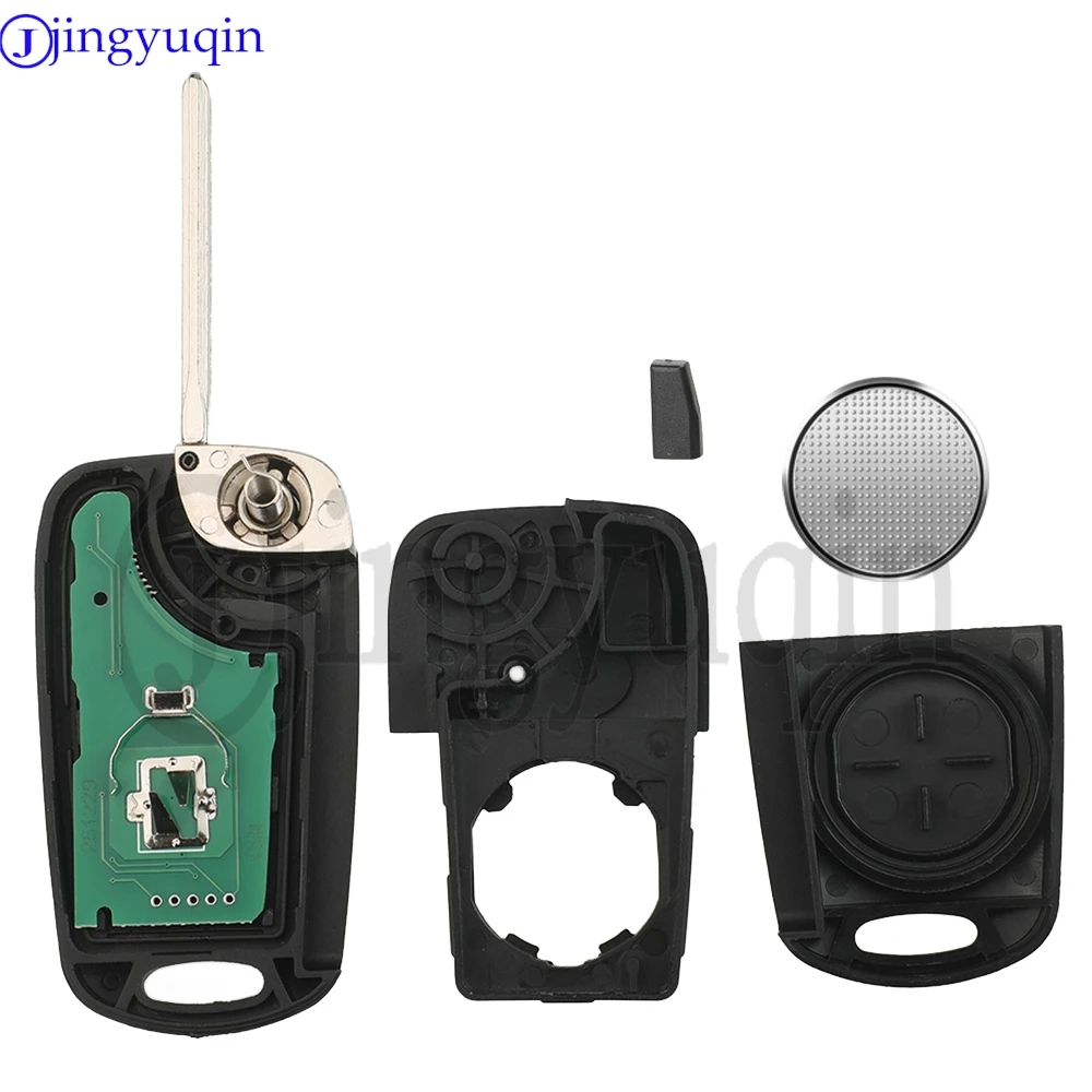 

jingyuqin 95430-4X150 3 Buttons 433Mhz FSK 4D Chip Flip Remote Car Key For Kia RIO K2 2015+ Folding Auto Key Fob Control TOY40