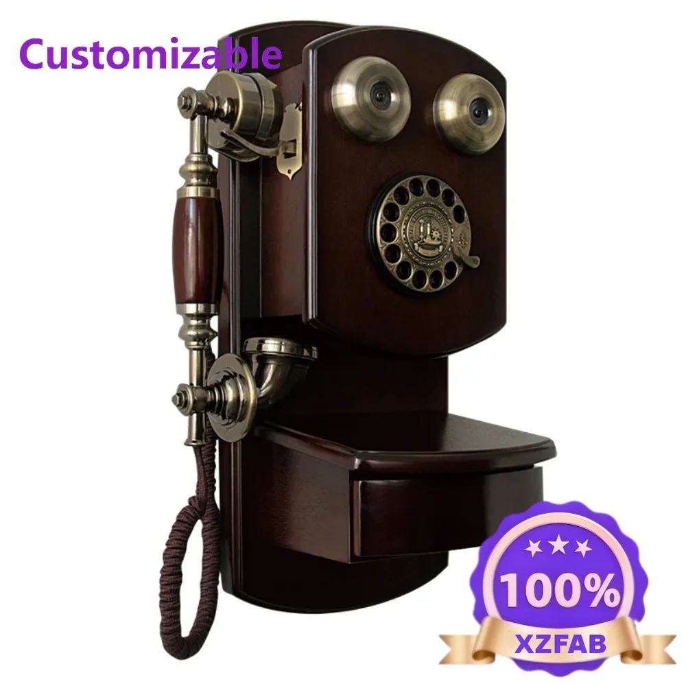 Factory Direct 2026 Top RatedCreative fashion European antique telephone retro home wireless card old-fashioned living room anti