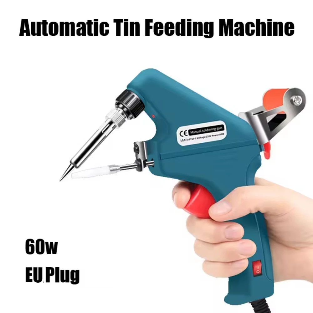 220V 60W Auto Tin Soldering Gun EU Plug Hand Held Internal Heating Electric Iron For Welding Circuit Board Home Repair Tool