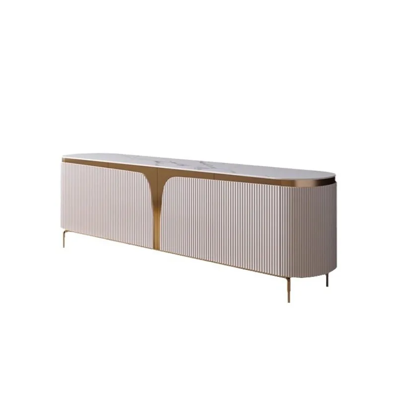 

Postmodern TV cabinet Italian high-end light luxury rock slab storage