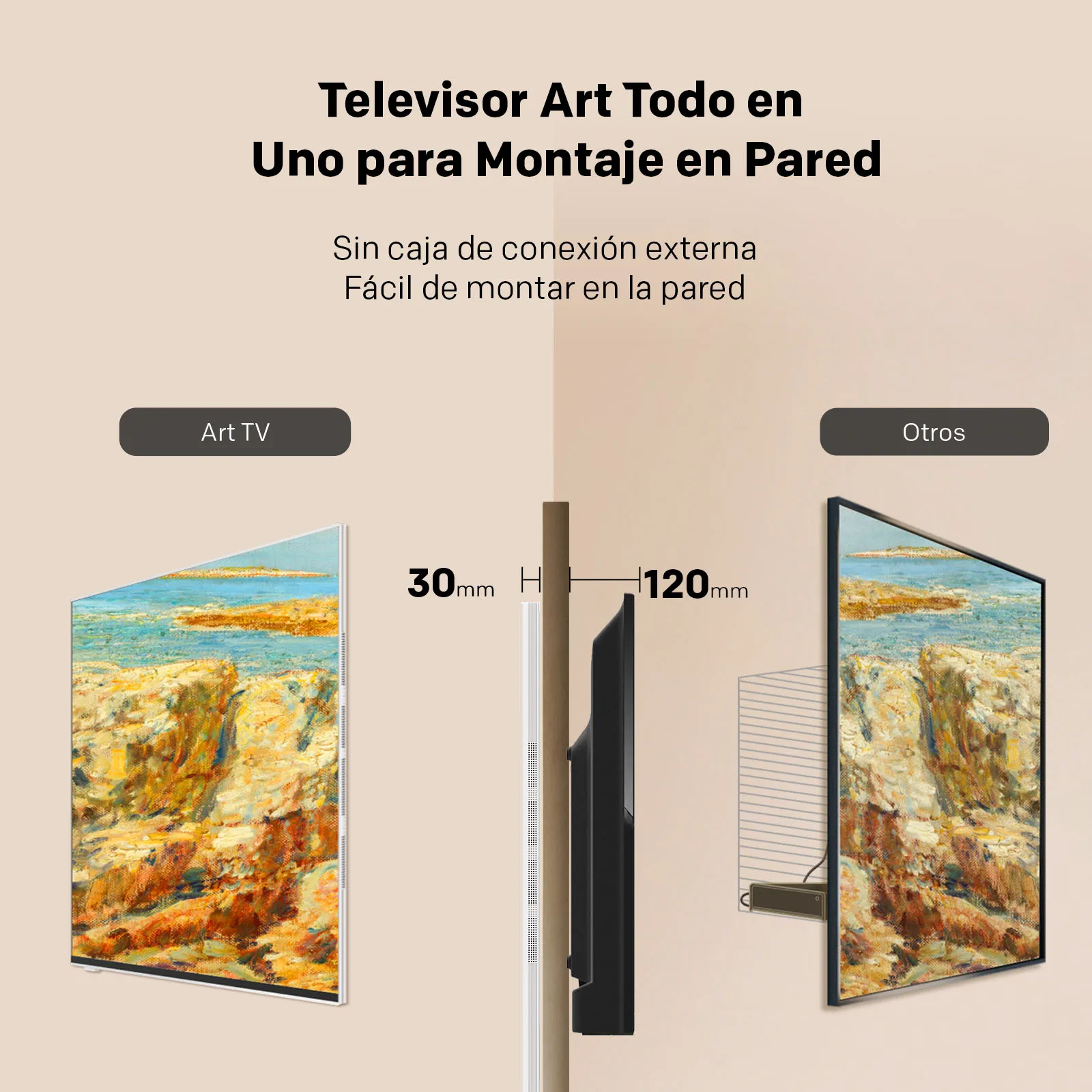 METZ MUE7800Z TV Art TV QLED Google TV | Diseño unibody ultrafino, Pantalla mate, HDR10+, Dolby Vision, Dolby Atmos