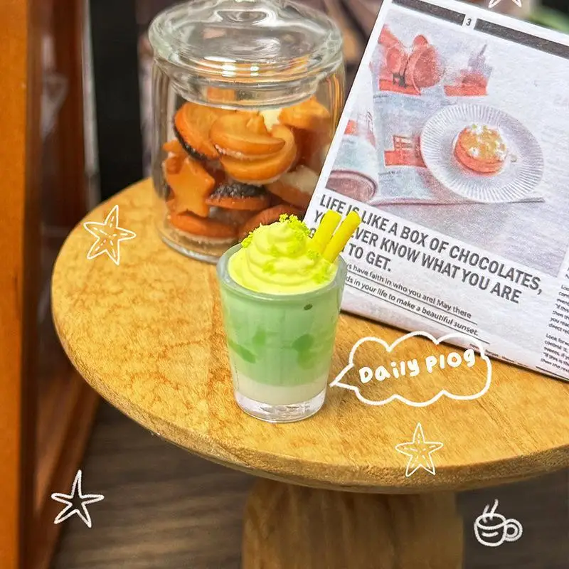 1Pcs Mini Vienna Drinks Miniature Toys Dollhouse Accessories For 1 6 1 12 Scale Doll House Kitchen Ornaments