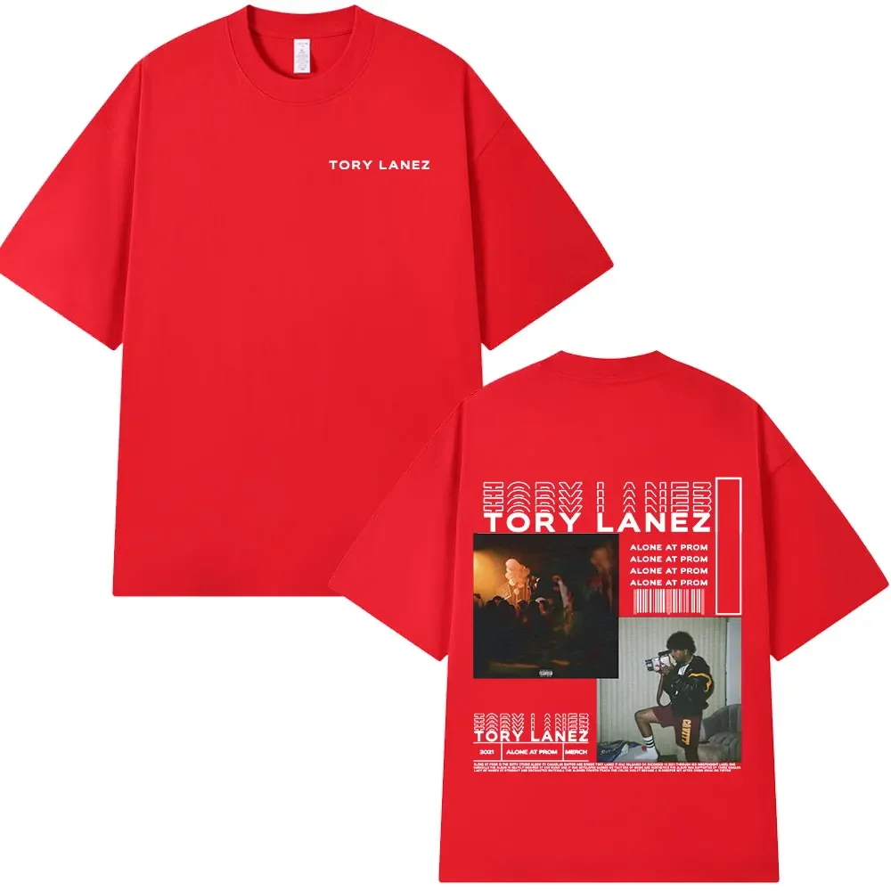 مغني الراب توري لانيز وحده في حفلة موسيقية ألبوم الجرافيك تي شيرت الرجال النساء الهيب هوب خمر المتضخم تي شيرت الصيف القطن عادية تي شيرت