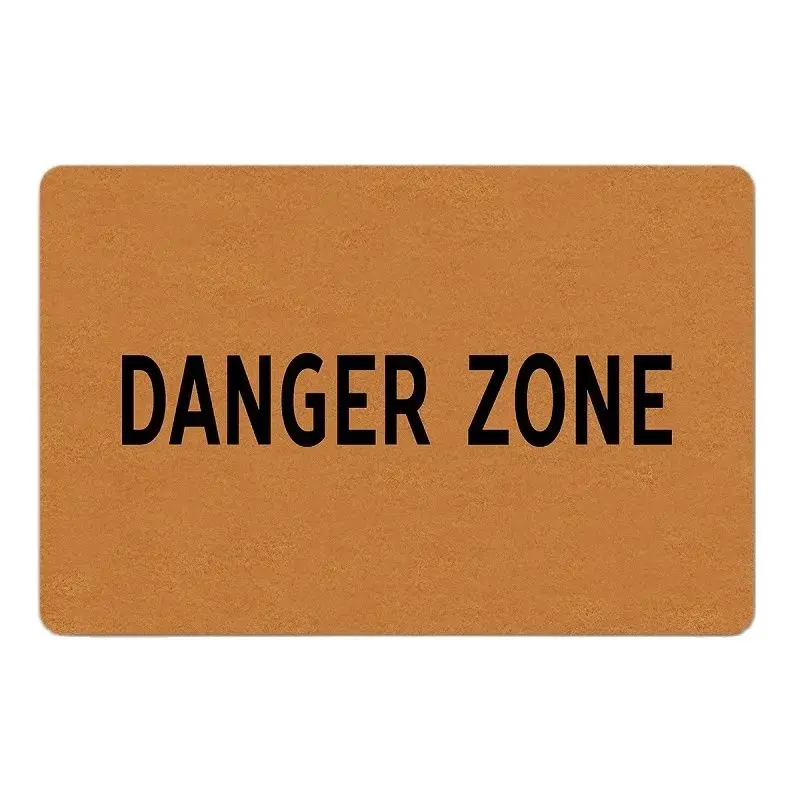 

DANGER ZONE Doormat Rubber Funny Indoor Rug Outdoor Enterway Door Mat 30 X 18 INCH