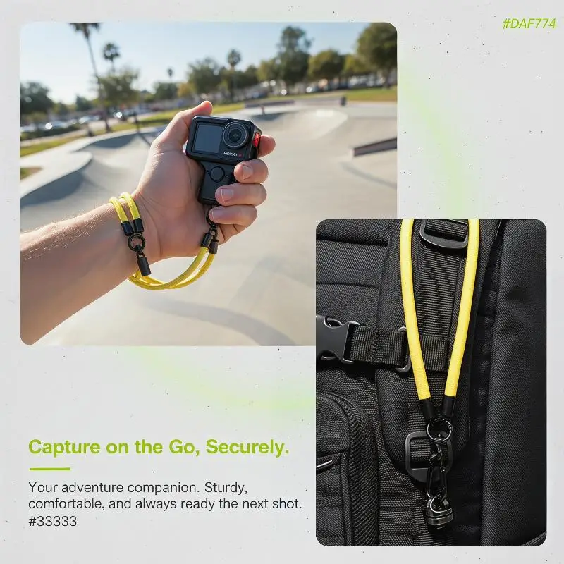【Y】Lanyard For OSMO Pocket 3/4 Action6 Wrist Hand Strap Anti-lost With 1/4 Screw Handheld Gimbal Camera Protective Accessories