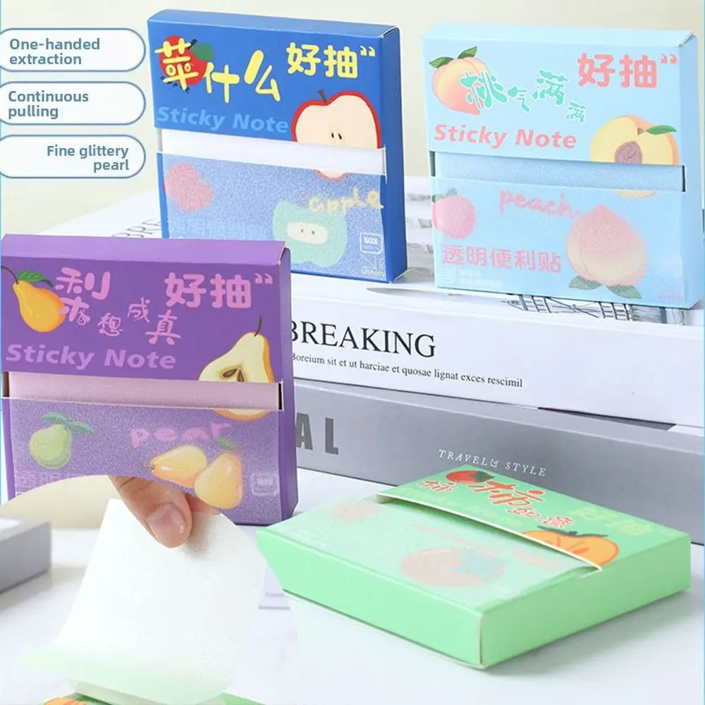 100 arkuszy uniwersalnych, wyciąganych karteczek samoprzylepnych, perłowy notes do notatek, papier do notatek, artykuły szkolne