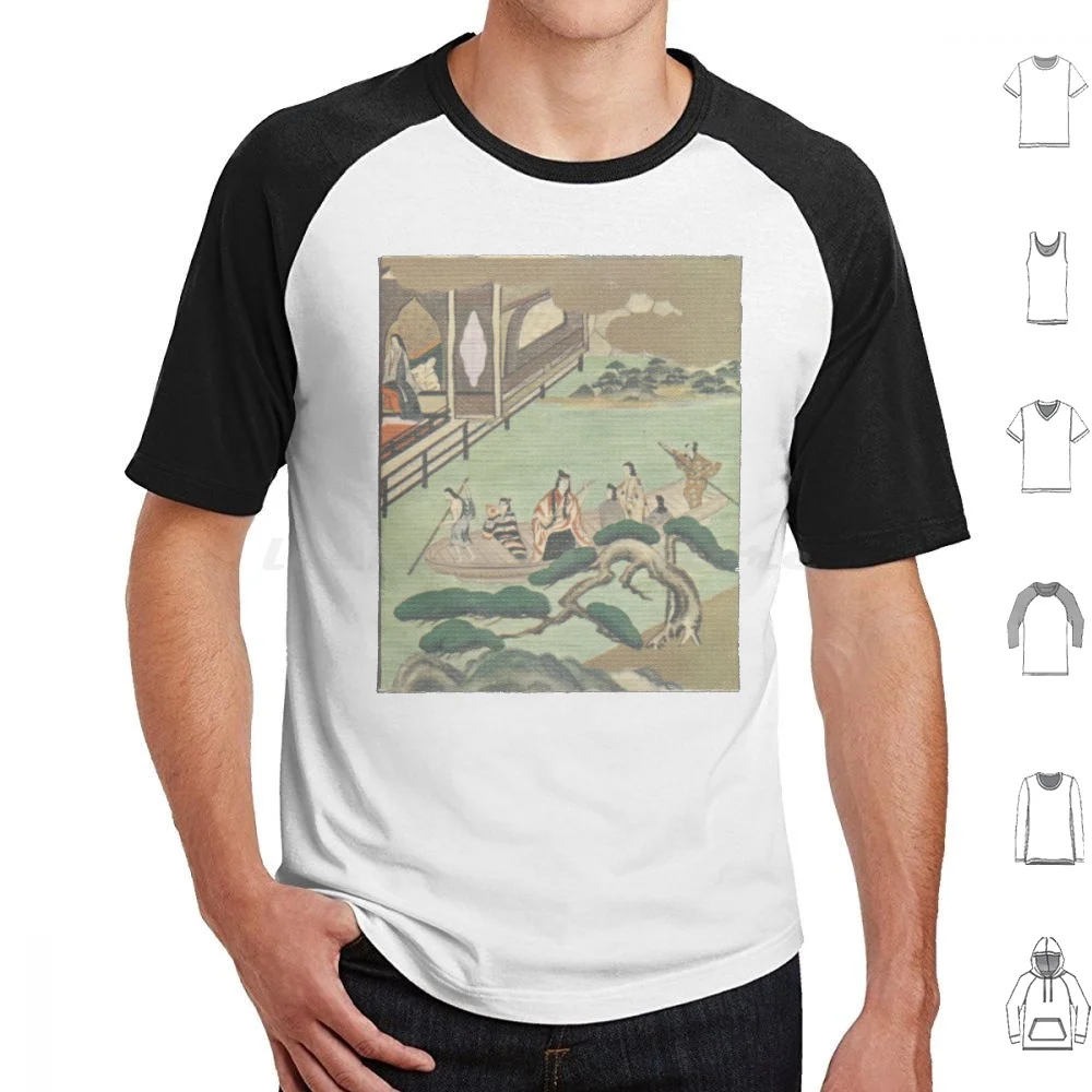 River Ride-Camiseta de arte gráfico asiático Vintage de algodón para hombres y mujeres, estampado artesanal, Manga de Anime Vintage, japonés, japonés, desgastado, dragón, jazmín